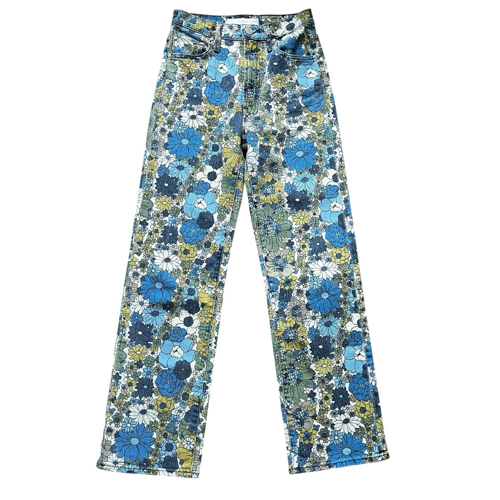 Mother Superior Rambler Zip Ankle Jeans in Dirtbike Flowers Retro,  Size: 24